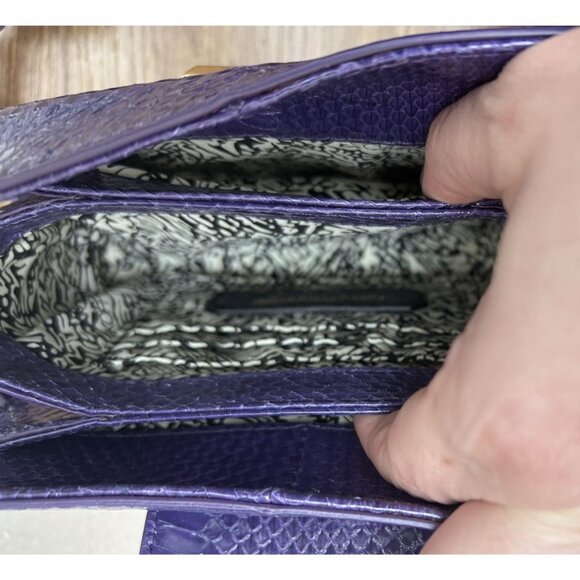 Rebecca Minkoff - Embossed Leather Shoulder Bag - Purple - Picture 6 of 9